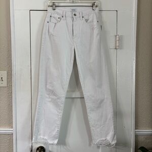 Pistola High Rise Distressed White Jeans